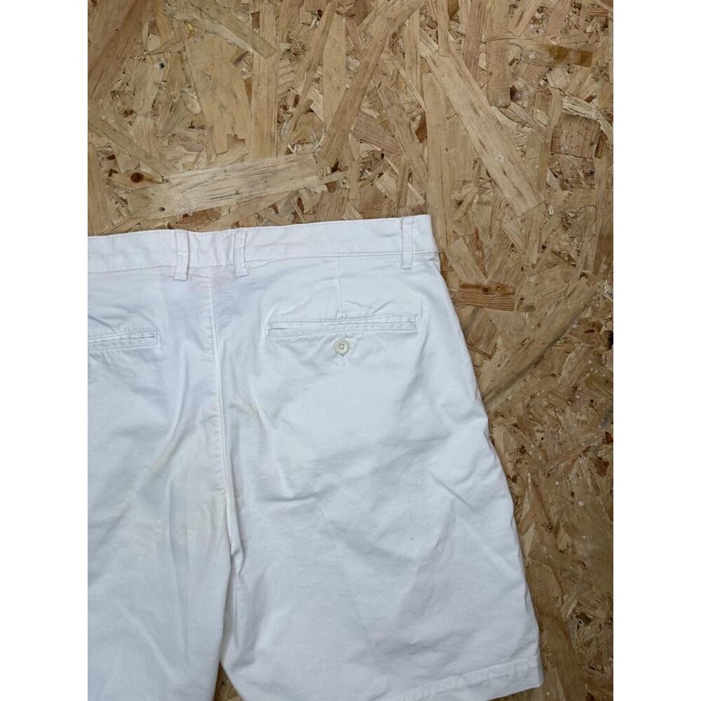 Denim & Flower Ricky Singh Mens Shorts Size 36 White Chino Flat Front Casual - Picture 13 of 14